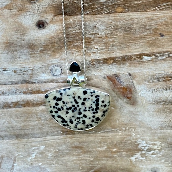 Dalmatian Jasper & Onyx Necklace - Picture 10 of 16